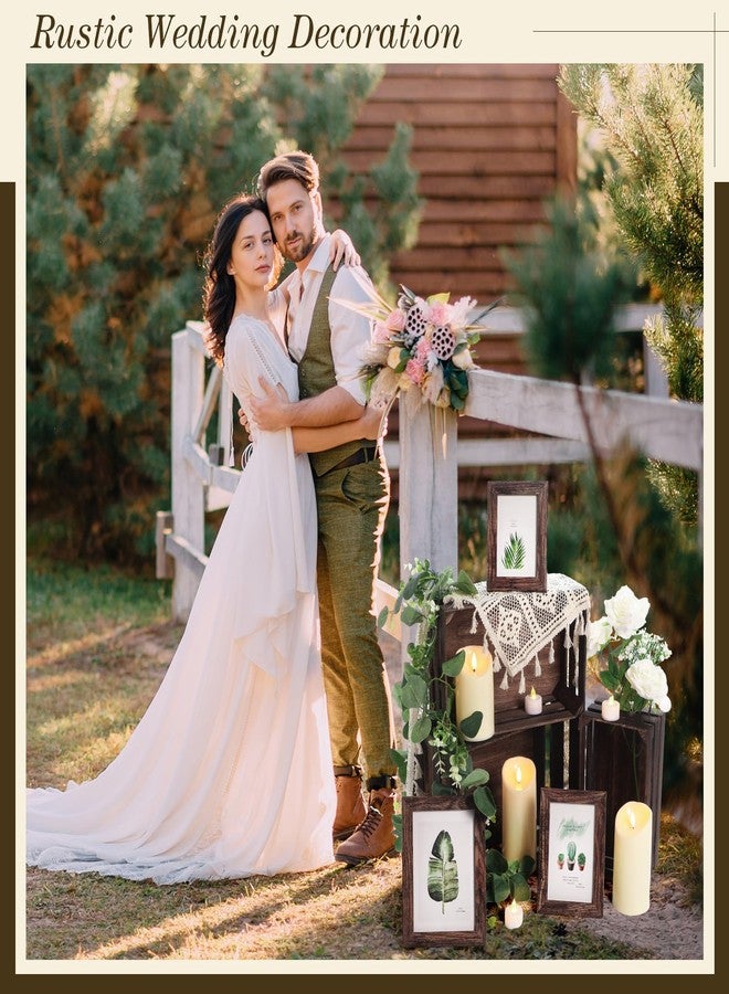 Yuntau 11 Pcs Rustic Nesting Wedding Decoration Sets, Christmas Rustic Farmhouse Decor Wood Crates for Display Decorative Box Storage Baskets Vintage Decor with Candles for Xmas Party Event(Brown) - Image 3